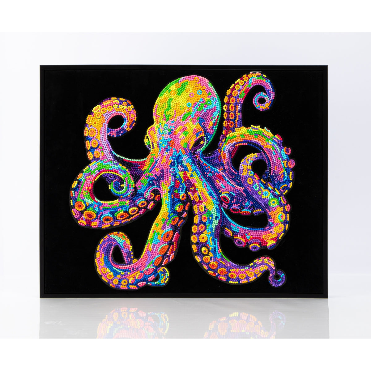 Diamond Dotz Rolled Flock Canvas – Neon Octopus – 35 x 46cm