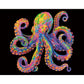 Diamond Dotz Rolled Flock Canvas – Neon Octopus – 35 x 46cm