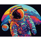 Diamond Dotz Rolled Flock Canvas – Neon Astronaut – 35 x 46cm