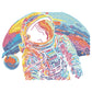 Diamond Dotz Rolled Flock Canvas – Neon Astronaut – 35 x 46cm