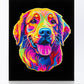 Diamond Dotz Rolled Flock Canvas – Neon Golden Retriever – 35 x 46cm