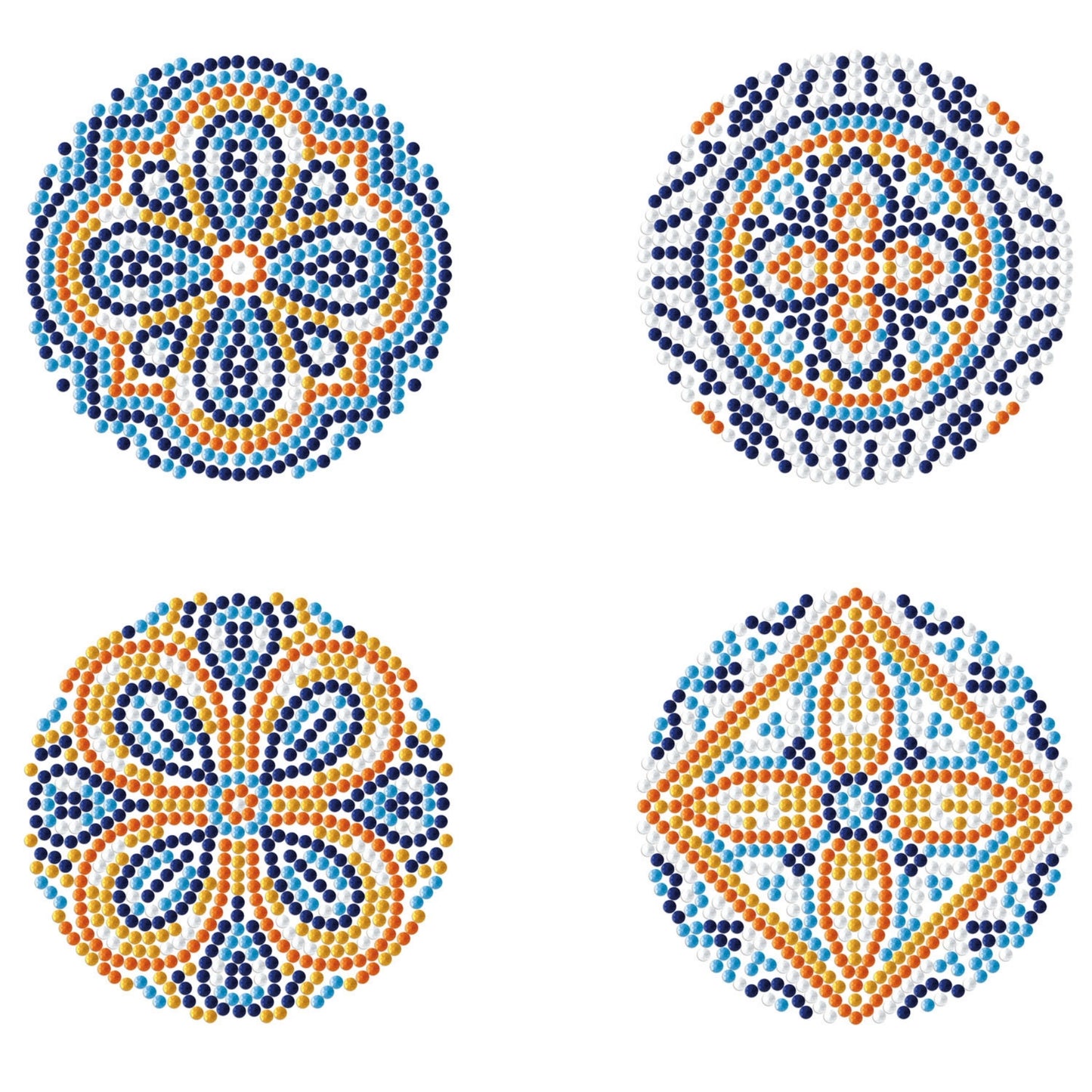 Diamond Dotz Coaster Set – Portuguese Tiles – 4 Pack (10 x 10cm)