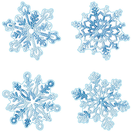 Diamond Dotz Coaster Set – Snowflakes – 4 Pack (10 x 10cm)