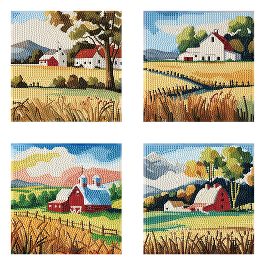 Diamond Dotz Mini Dotz Set – Countryside Views – 4 Pack (13 x 13cm)