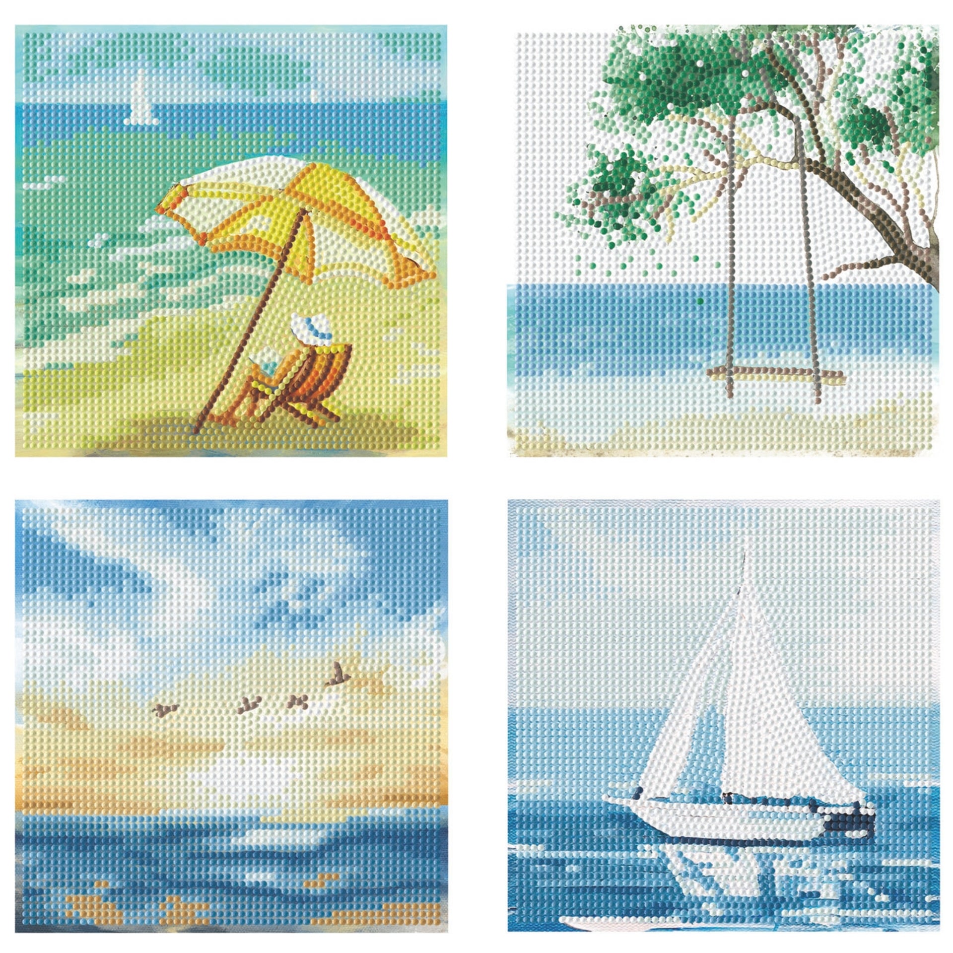Diamond Dotz Mini Dotz Set – Summer Days – 4 Pack (13 x 13cm)
