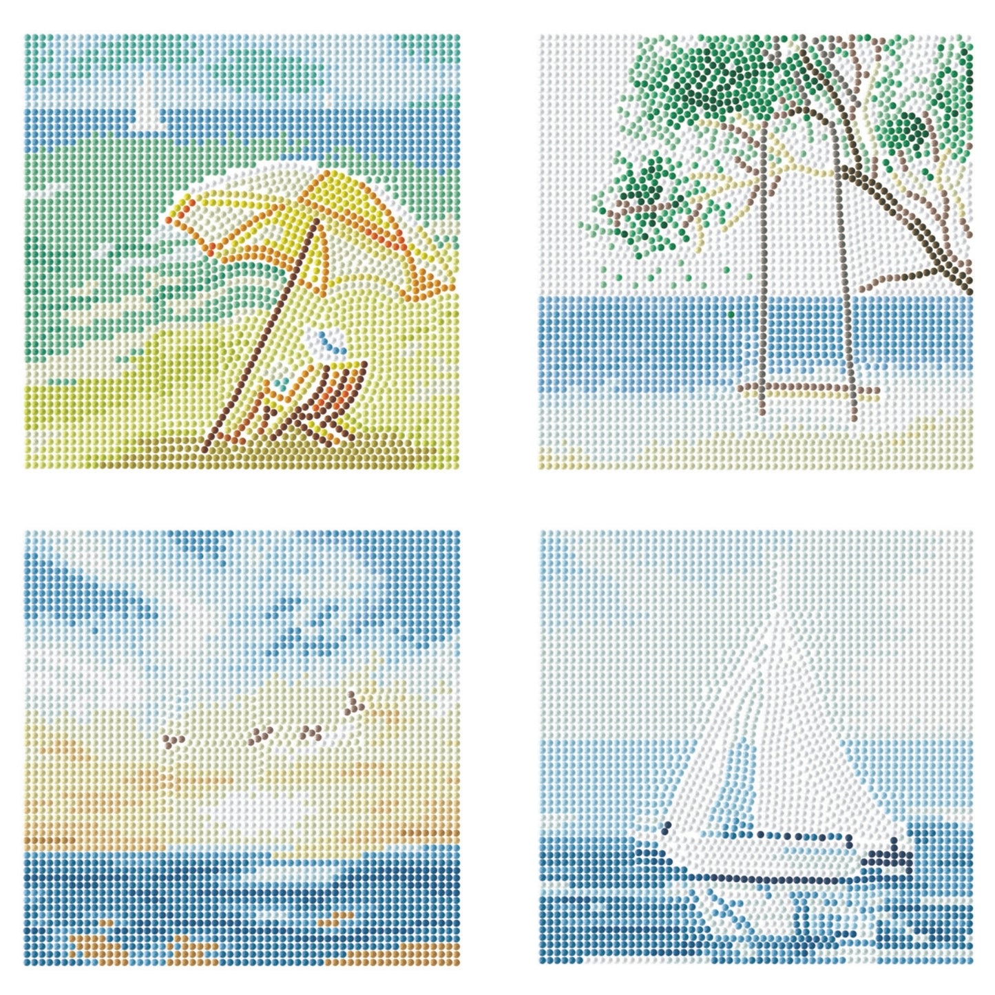 Diamond Dotz Mini Dotz Set – Summer Days – 4 Pack (13 x 13cm)