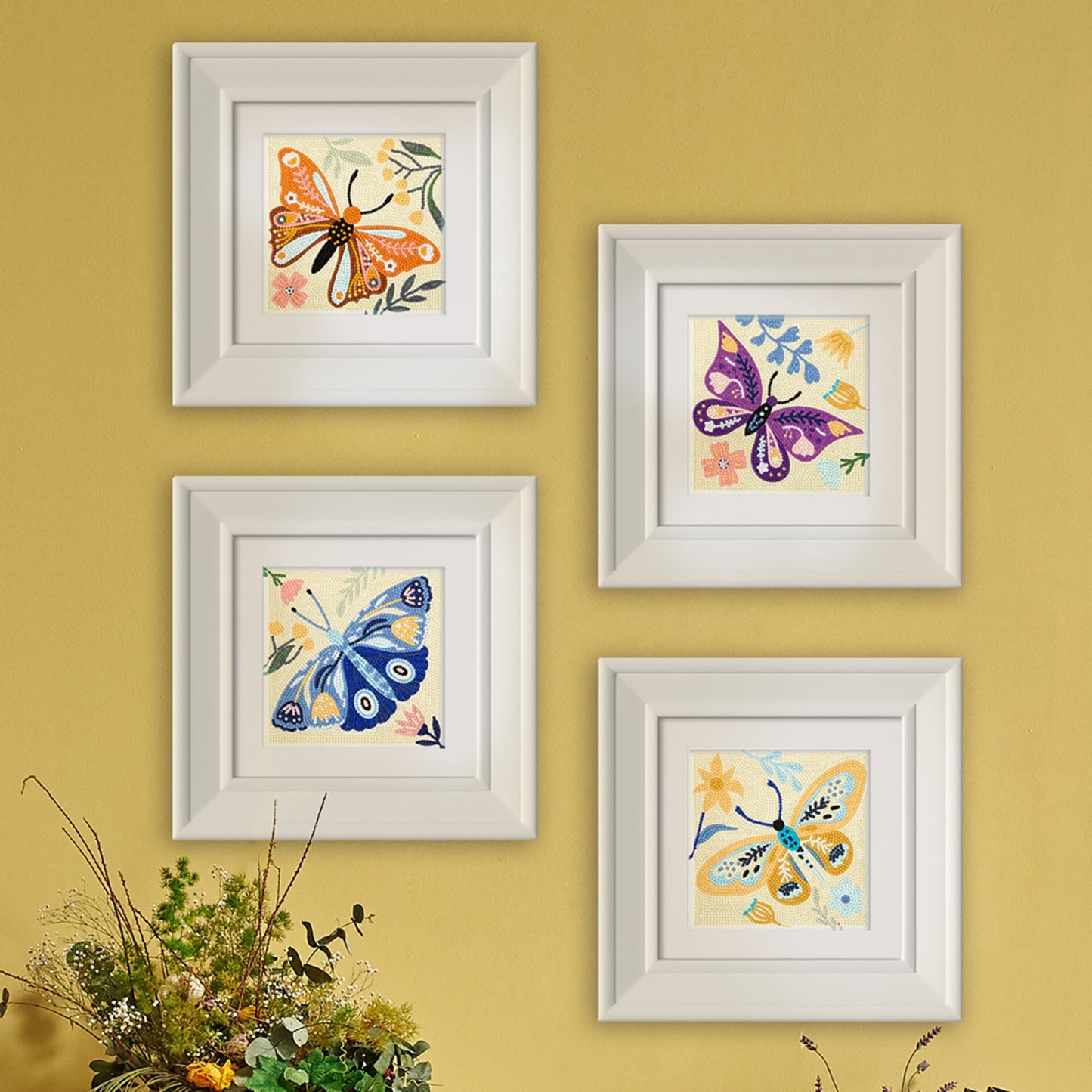 Diamond Dotz Mini Dotz Set – Butterfly Moods – 4 Pack (13 x 13cm)