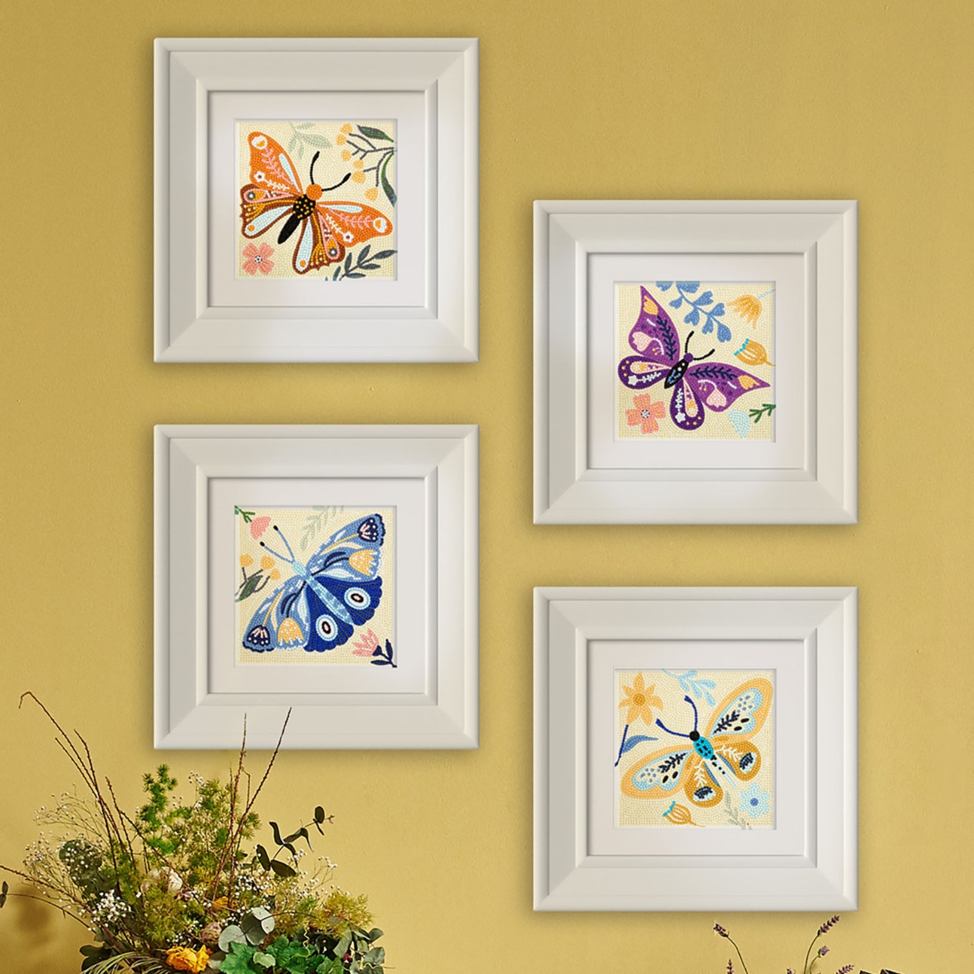 Diamond Dotz Mini Dotz Set – Butterfly Moods – 4 Pack (13 x 13cm)