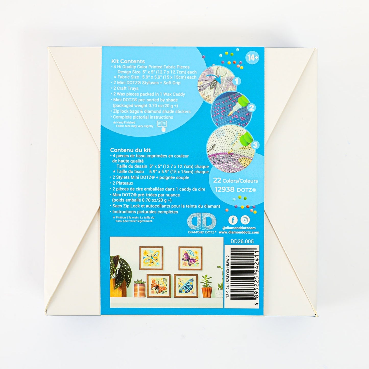 Diamond Dotz Mini Dotz Set – Butterfly Moods – 4 Pack (13 x 13cm)