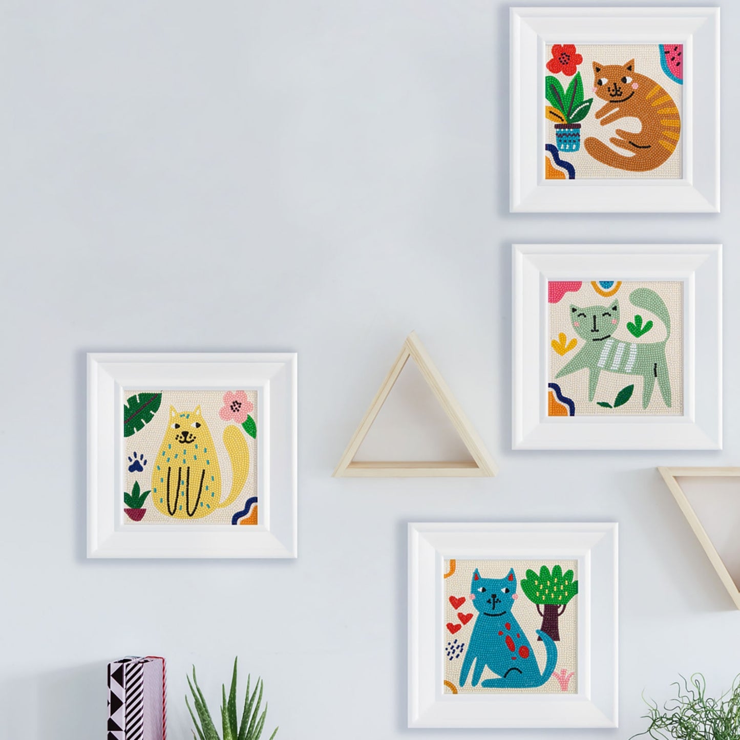 Diamond Dotz Mini Dotz Set – I love Cats – 4 Pack (13 x 13cm)