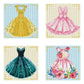 Diamond Dotz Mini Dotz Set – Party Dresses – 4 Pack (13 x 13cm)