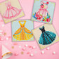 Diamond Dotz Mini Dotz Set – Party Dresses – 4 Pack (13 x 13cm)