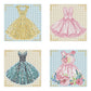 Diamond Dotz Mini Dotz Set – Party Dresses – 4 Pack (13 x 13cm)