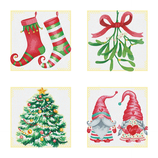 Diamond Dotz Mini Dotz Set – Christmas Joy – 4 Pack (13 x 13cm)