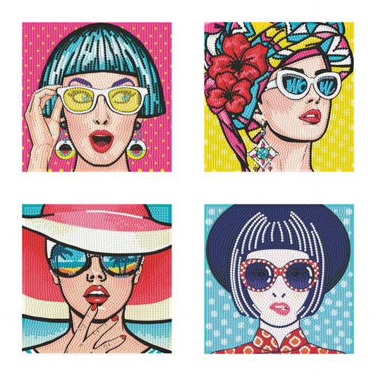 Diamond Dotz Mini Dotz Set – Modern Women – 4 Pack (13 x 13cm)