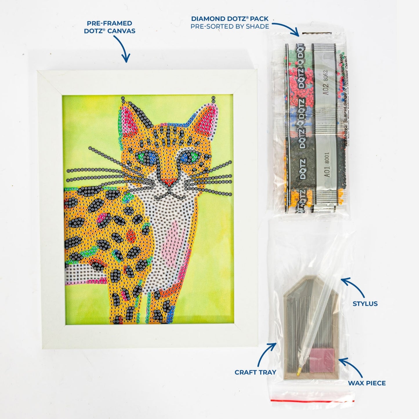 Diamond Dotz Stretched Canvas – Tiger – 15 x 20cm