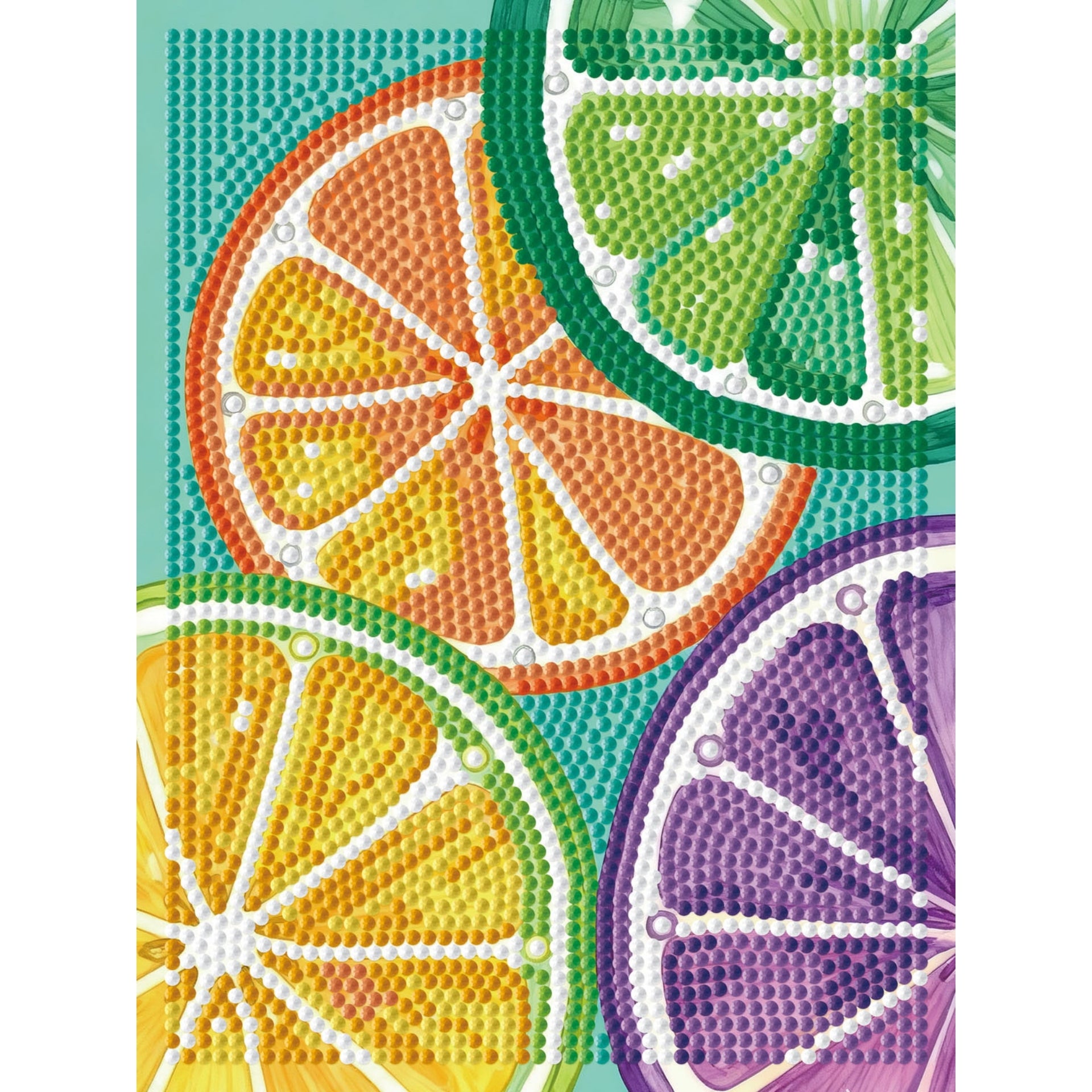 Diamond Dotz Stretched Canvas – Citrus Splash – 15 x 20cm