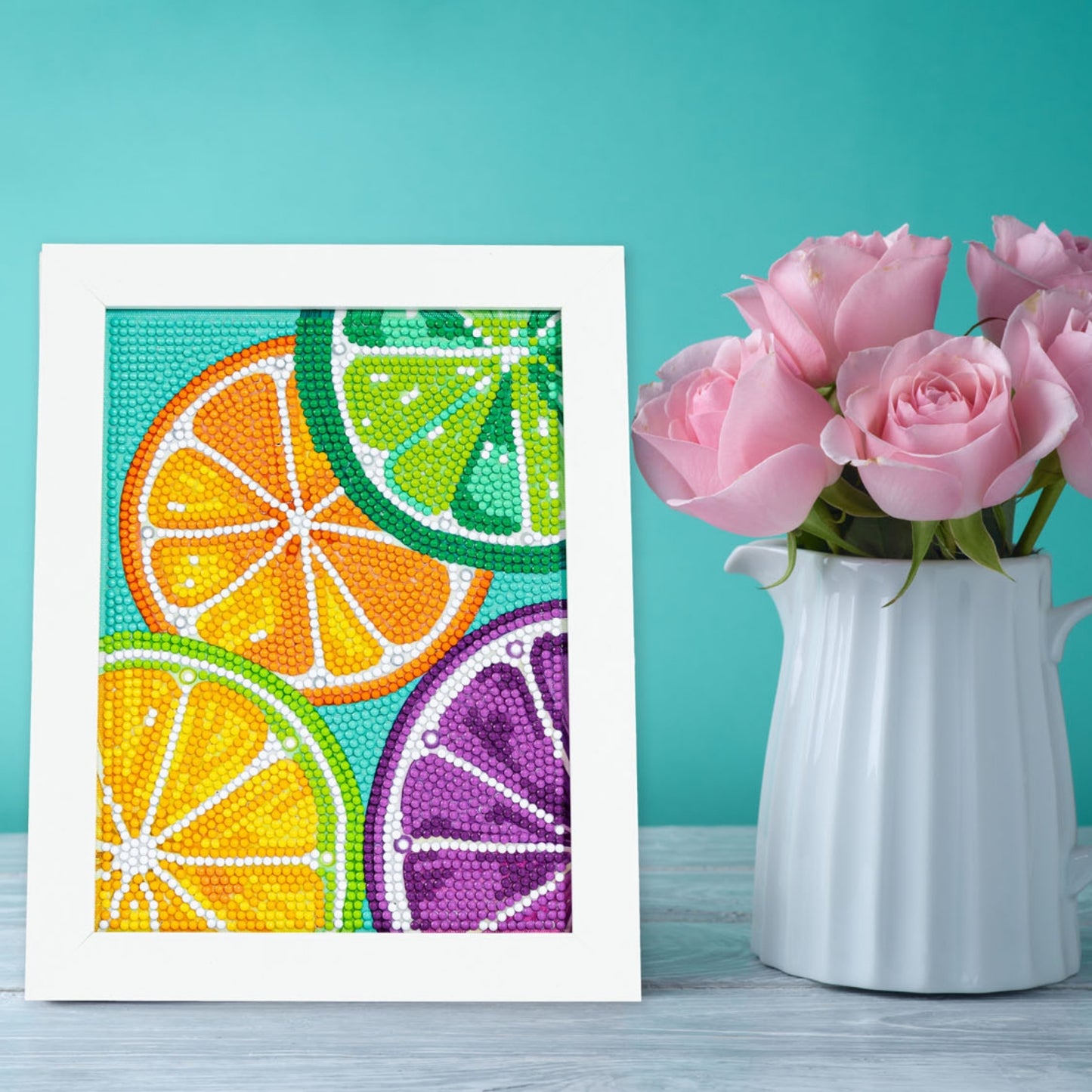 Diamond Dotz Stretched Canvas – Citrus Splash – 15 x 20cm