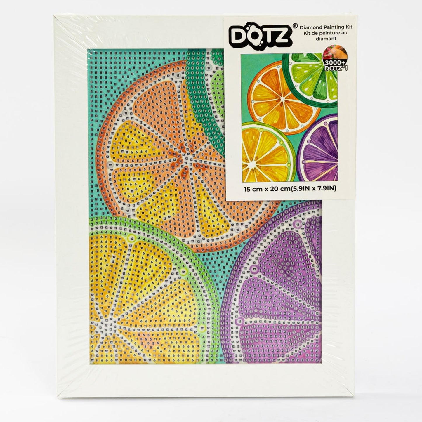 Diamond Dotz Stretched Canvas – Citrus Splash – 15 x 20cm