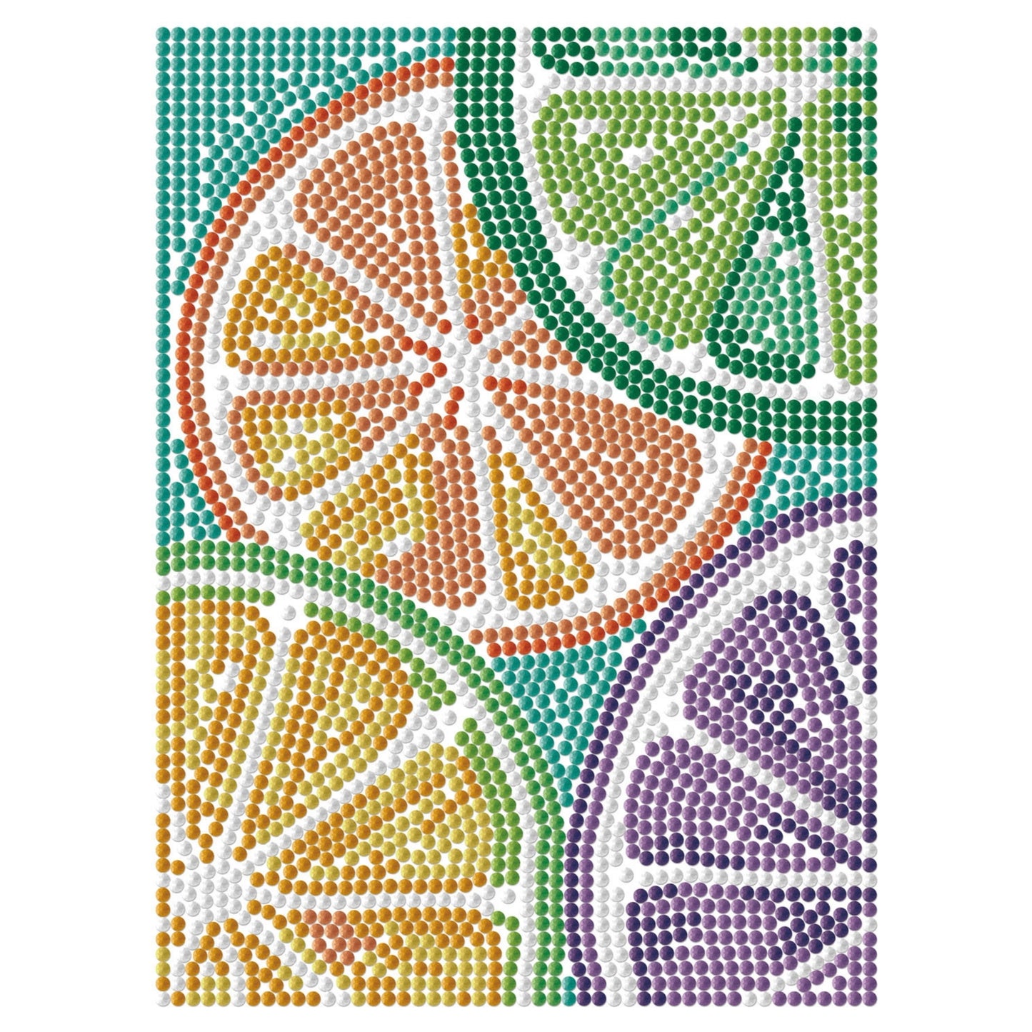 Diamond Dotz Stretched Canvas – Citrus Splash – 15 x 20cm