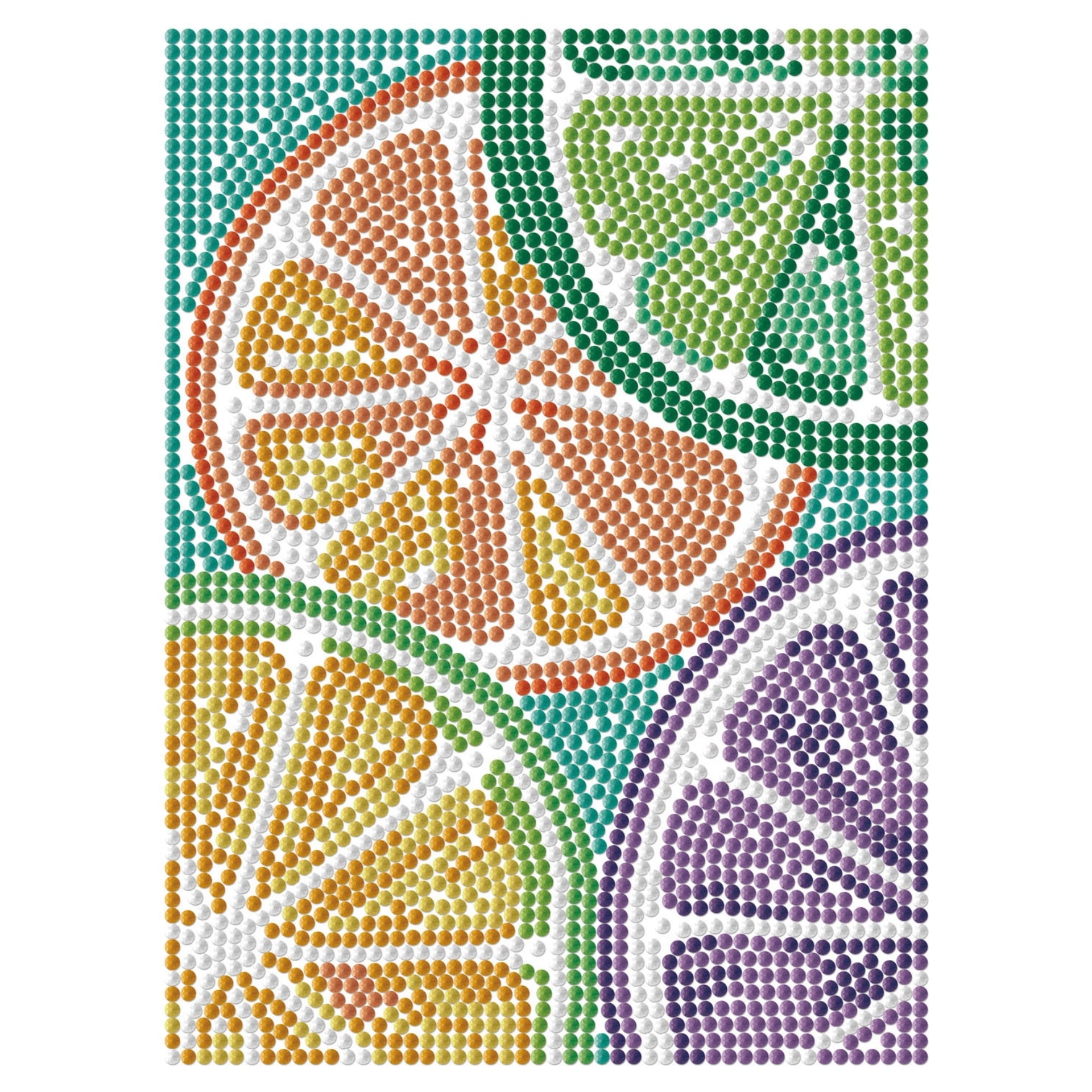 Diamond Dotz Stretched Canvas – Citrus Splash – 15 x 20cm
