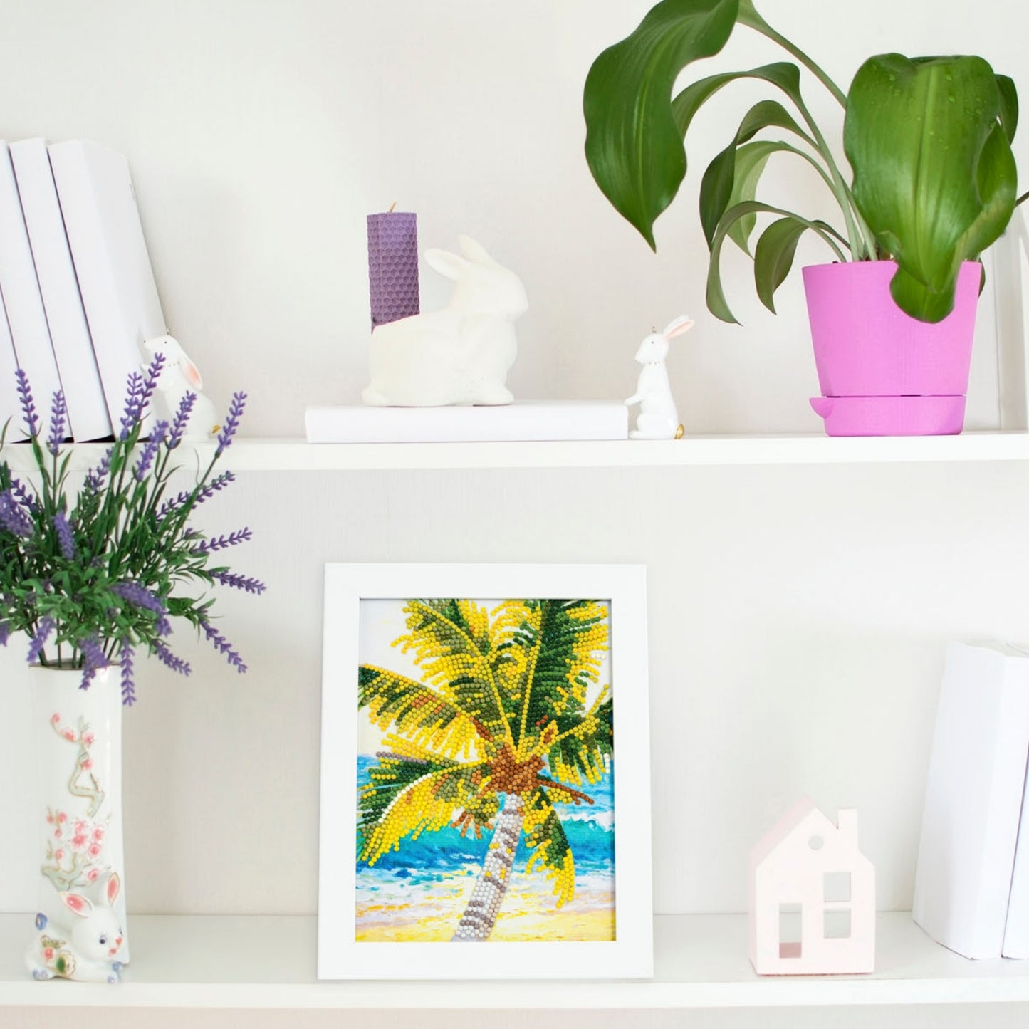 Diamond Dotz Stretched Canvas – Palm Tree – 15 x 20cm