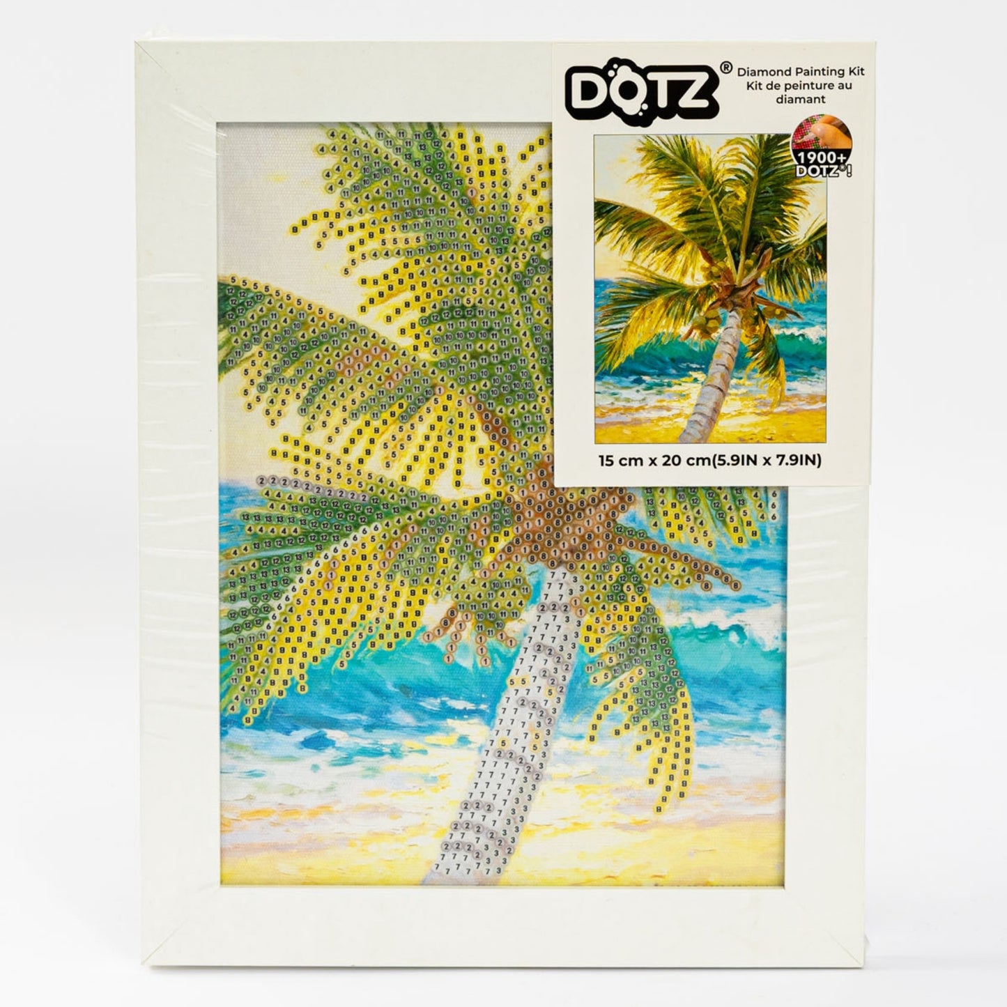 Diamond Dotz Stretched Canvas – Palm Tree – 15 x 20cm