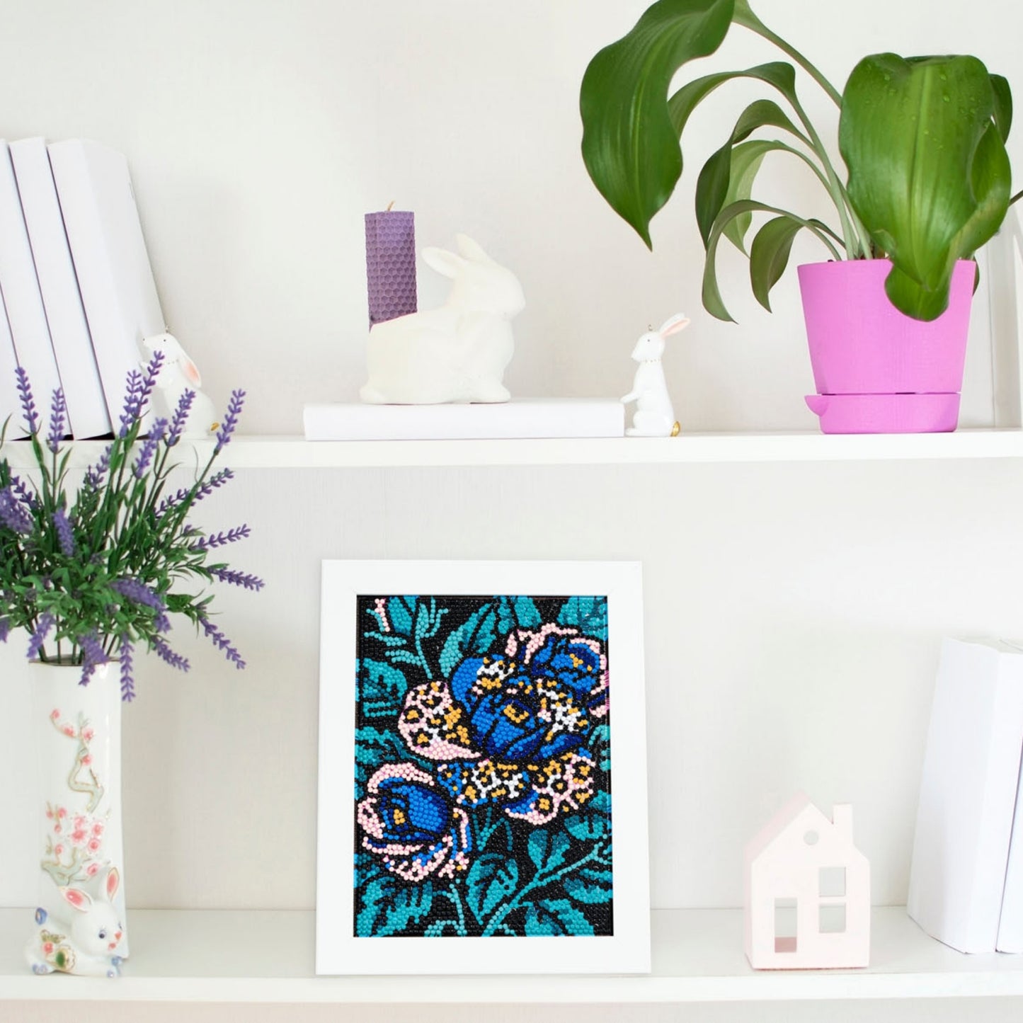 Diamond Dotz Stretched Canvas – Night Bloom – 15 x 20cm