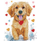 Diamond Dotz Stretched Canvas – Puppy Love – 20 x 25cm