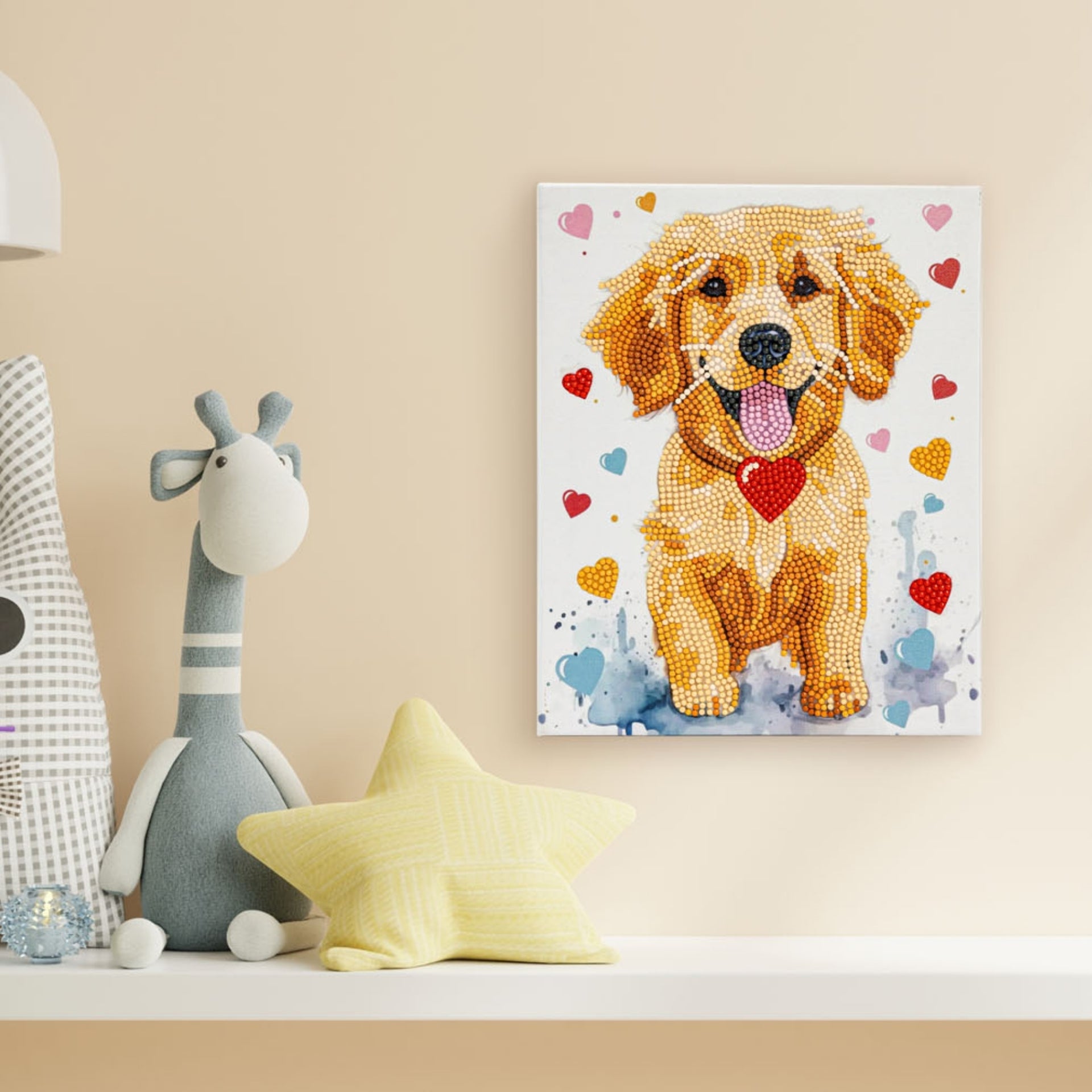 Diamond Dotz Stretched Canvas – Puppy Love – 20 x 25cm