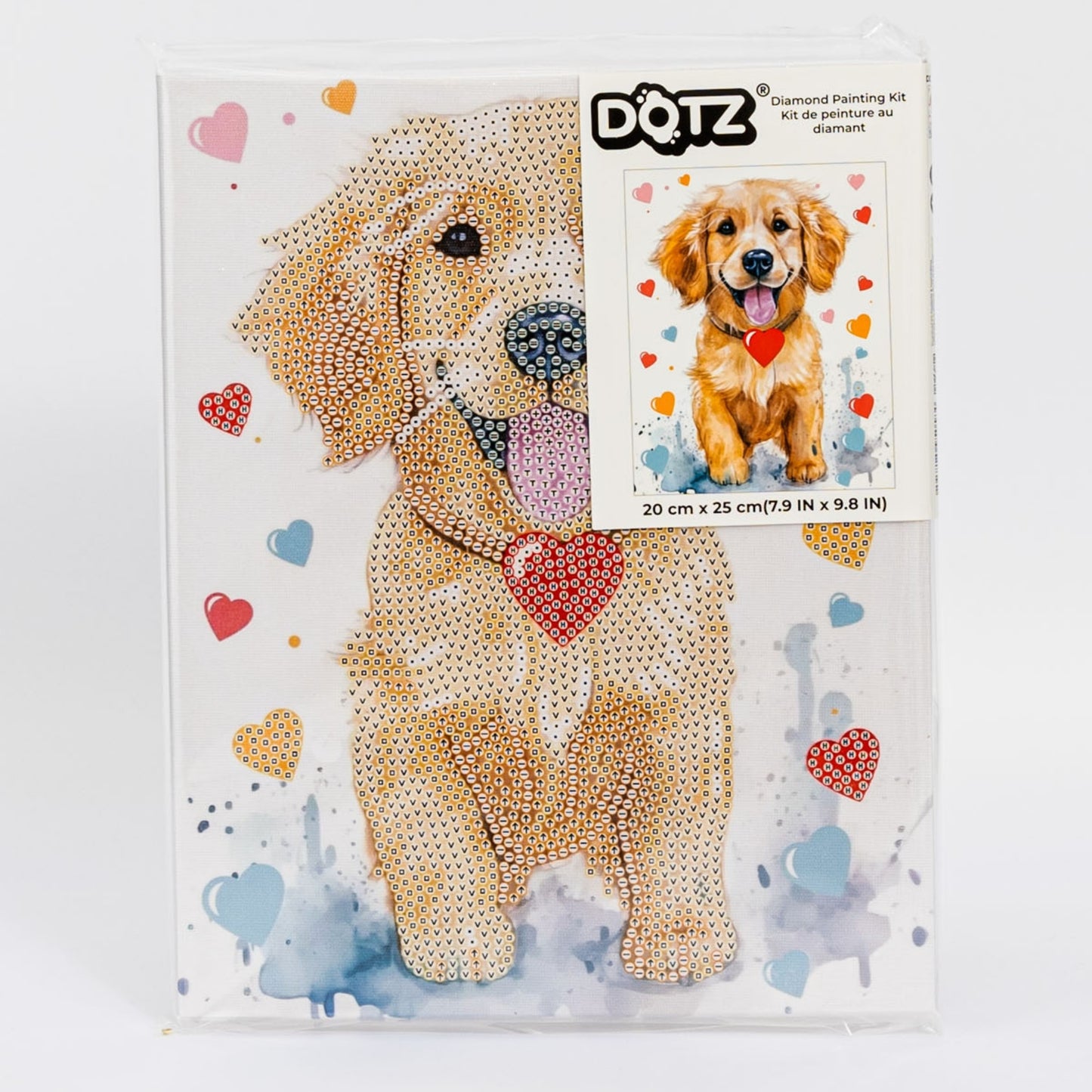 Diamond Dotz Stretched Canvas – Puppy Love – 20 x 25cm