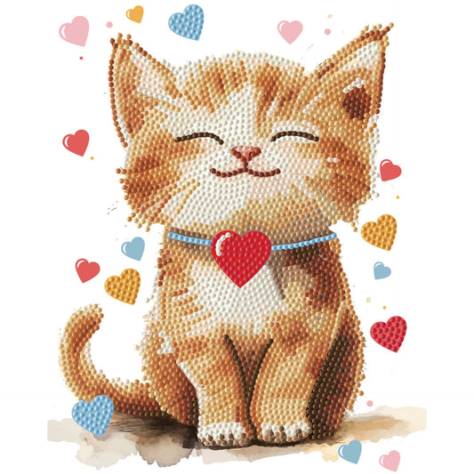 Diamond Dotz Stretched Canvas – Darling Kitty – 20 x 25cm