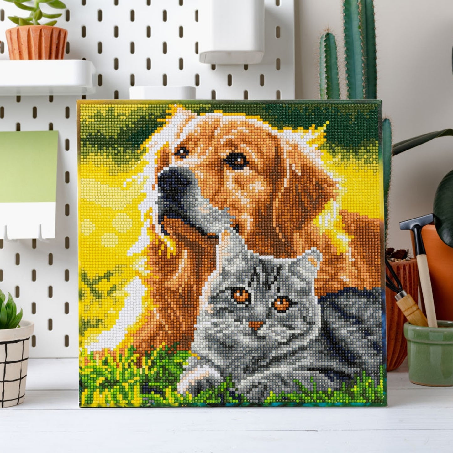 Diamond Dotz Stretched Canvas – Purrfect Day – 30 x 30cm