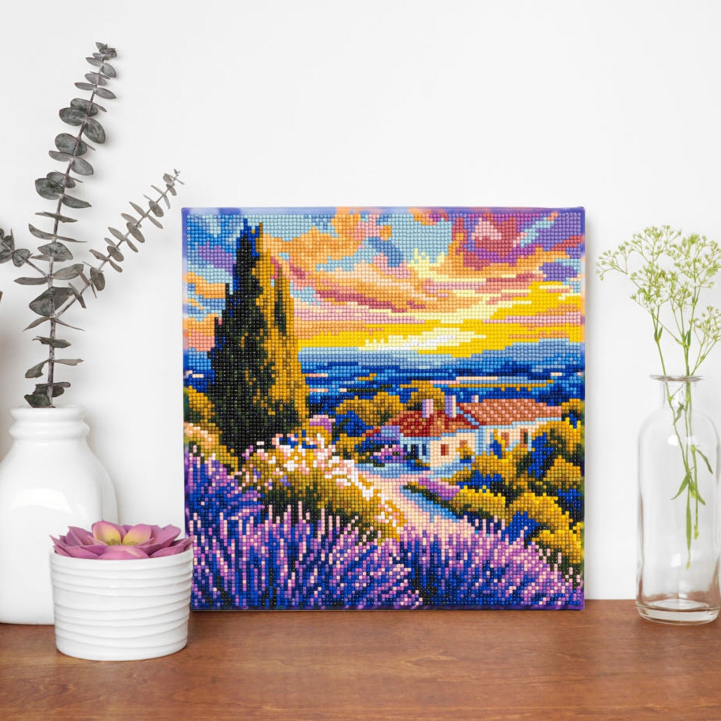 Diamond Dotz Stretched Canvas – Under the Lavender Sky – 30 x 30cm
