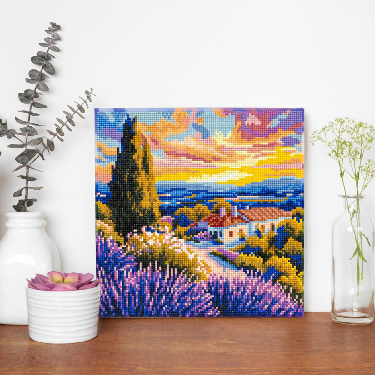Diamond Dotz Stretched Canvas – Under the Lavender Sky – 30 x 30cm