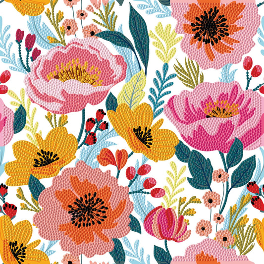 Diamond Dotz Stretched Canvas – Blushing Blooms – 30 x 30cm