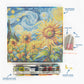 Diamond Dotz Stretched Canvas – Starry Night Sunflowers – 30 x 30cm