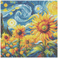 Diamond Dotz Stretched Canvas – Starry Night Sunflowers – 30 x 30cm
