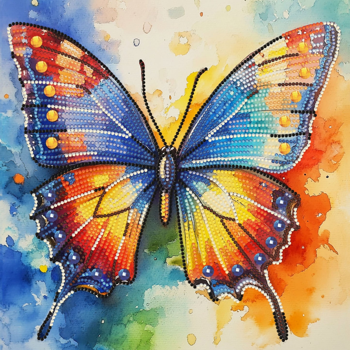 Diamond Dotz Stretched Canvas – Butterfly Flight – 30 x 30cm