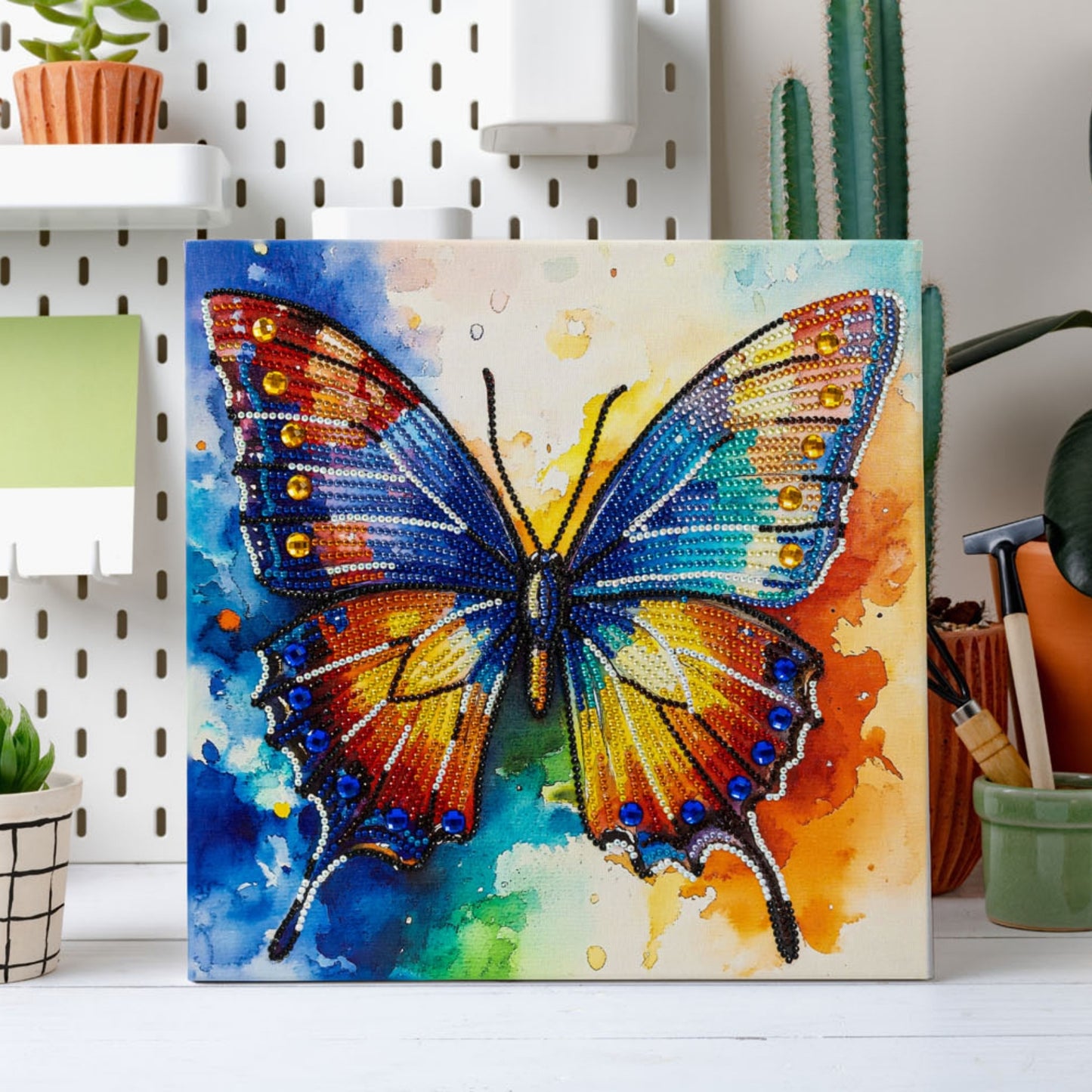 Diamond Dotz Stretched Canvas – Butterfly Flight – 30 x 30cm