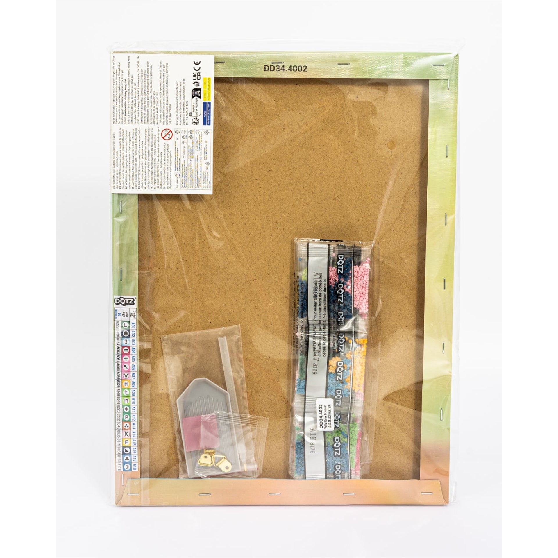 Diamond Dotz Stretched Canvas – Wild Rose Bouquet – 30 x 40cm