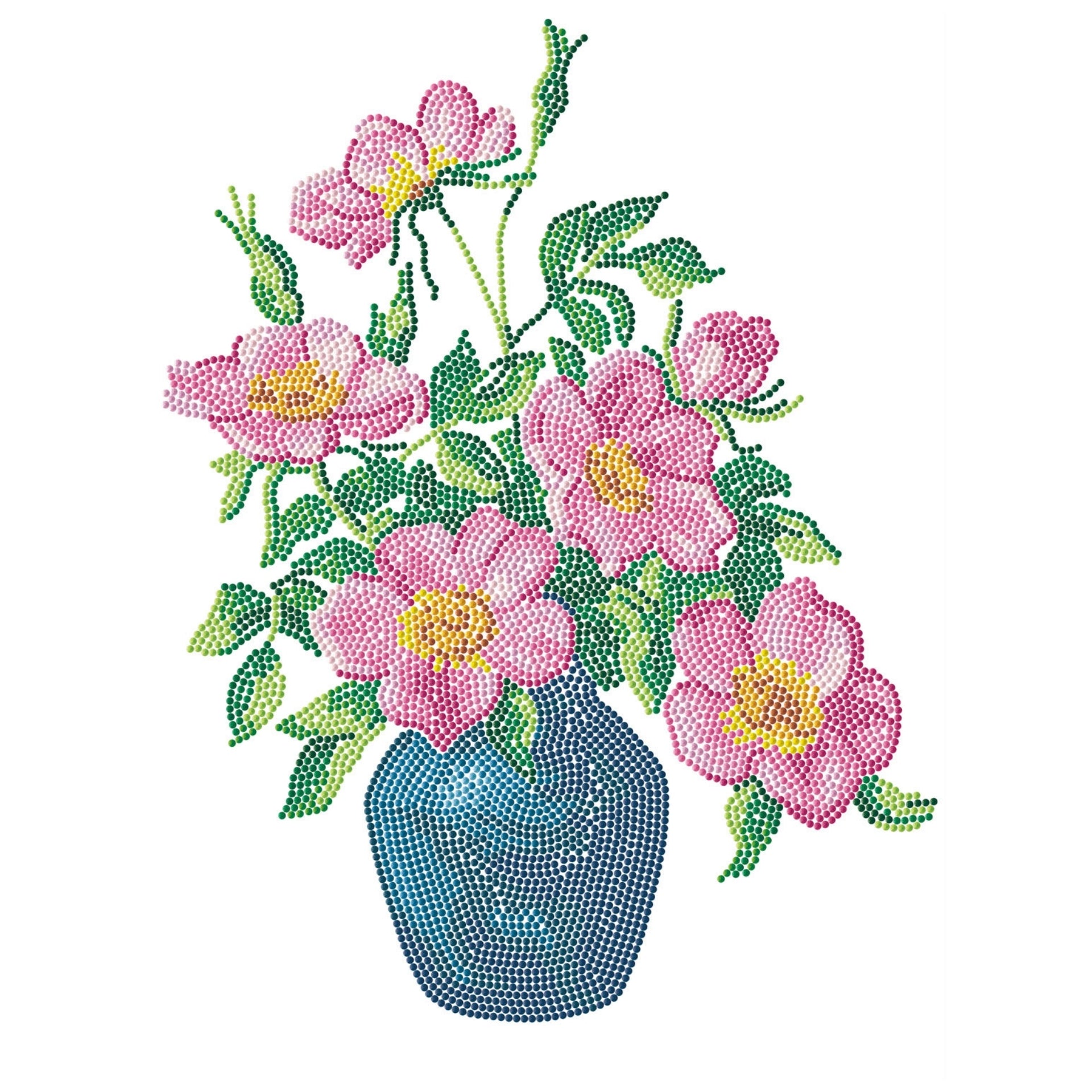 Diamond Dotz Stretched Canvas – Wild Rose Bouquet – 30 x 40cm
