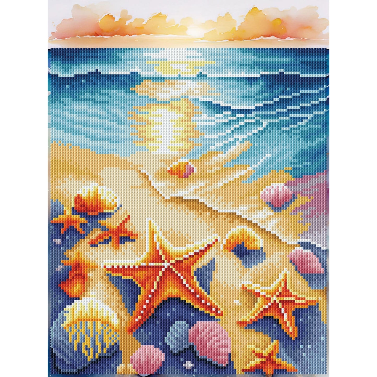 Diamond Dotz Stretched Canvas – Pearls of the Shore – 30 x 40cm