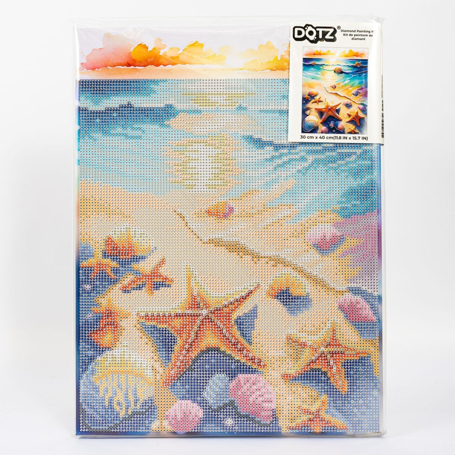 Diamond Dotz Stretched Canvas – Pearls of the Shore – 30 x 40cm
