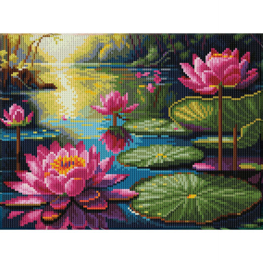 Diamond Dotz Stretched Canvas – Lilly Lagoon – 30 x 40cm