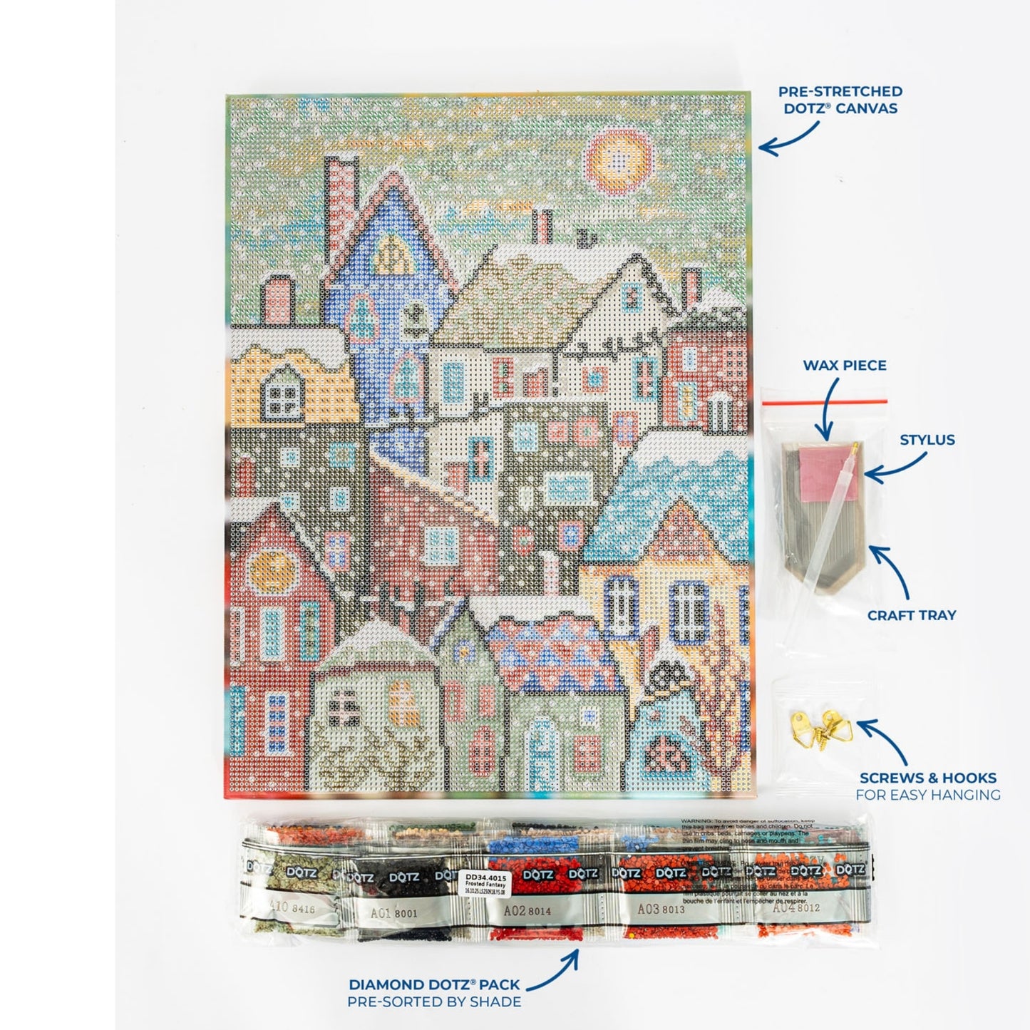 Diamond Dotz Stretched Canvas – Frosted Fantasy – 30 x 40cm