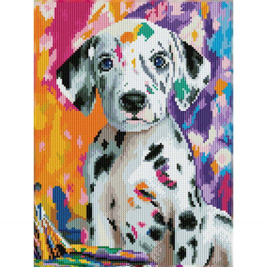 Diamond Dotz Stretched Canvas – Dalmatian Pup – 30 x 40cm