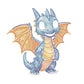 Diamond Dotz Stretched Canvas – Blue Dragon – 30 x 40cm