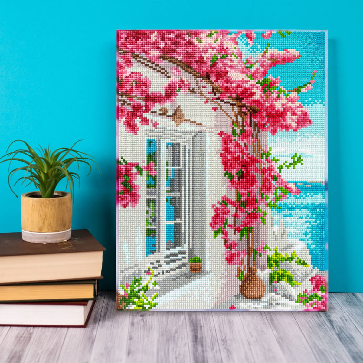Diamond Dotz Stretched Canvas – Bougainvillea – 30 x 40cm