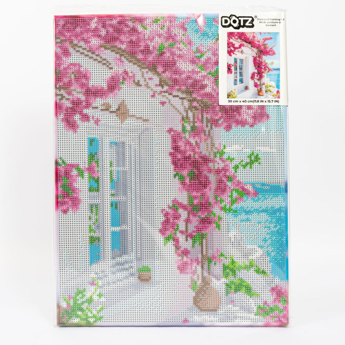 Diamond Dotz Stretched Canvas – Bougainvillea – 30 x 40cm